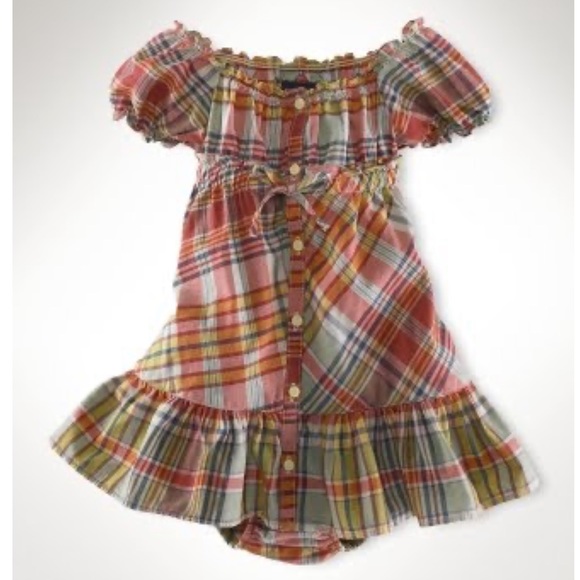 Ralph Lauren Other - RALPH LAUREN Baby Girl Toddler Madras Dress Tartan Plaid Summer Cotton Preppy